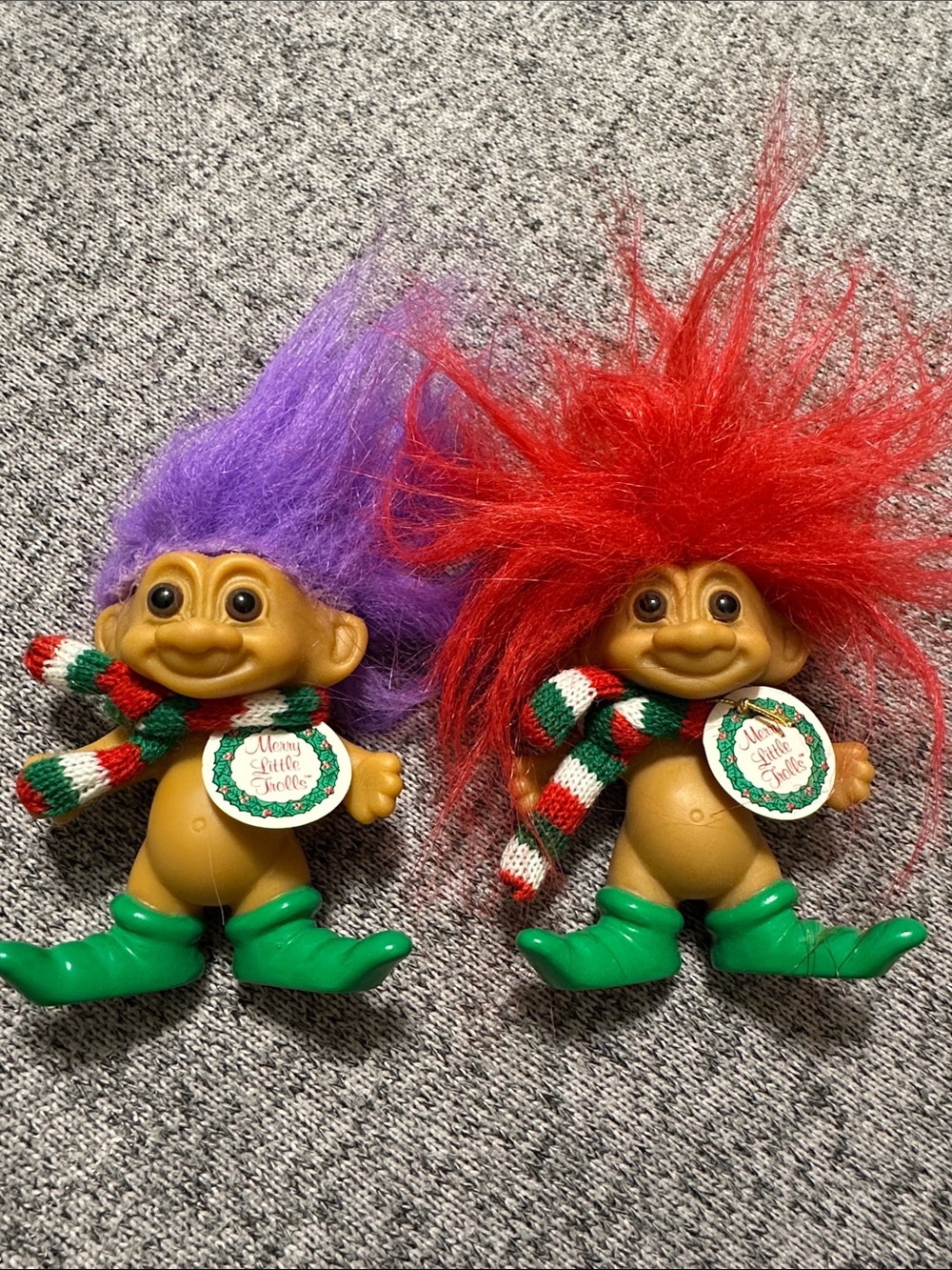 Russ Merry Little Trolls Plush Hair Dolls - Red & Purple